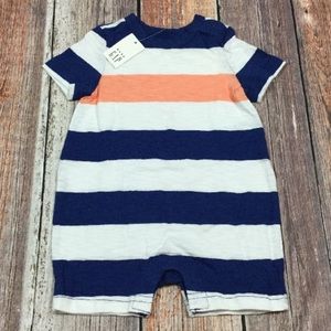 Gap Boys 0-3M 3-6M Bright Striped Romper